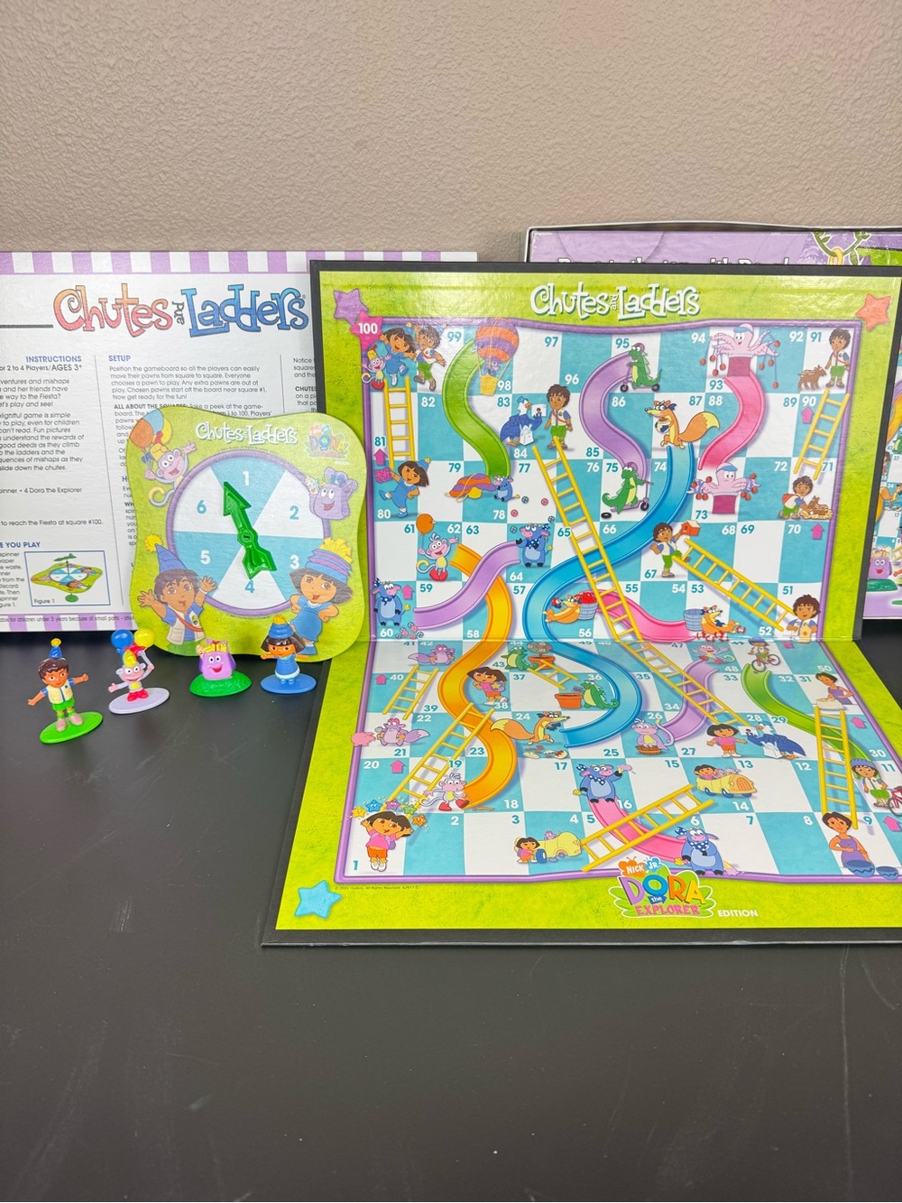 Vintage 2005 Hasbro Chutes and Ladders Dora the Explorer Edition COMPLETE